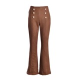 Suedine broek New York - Donker Camel
