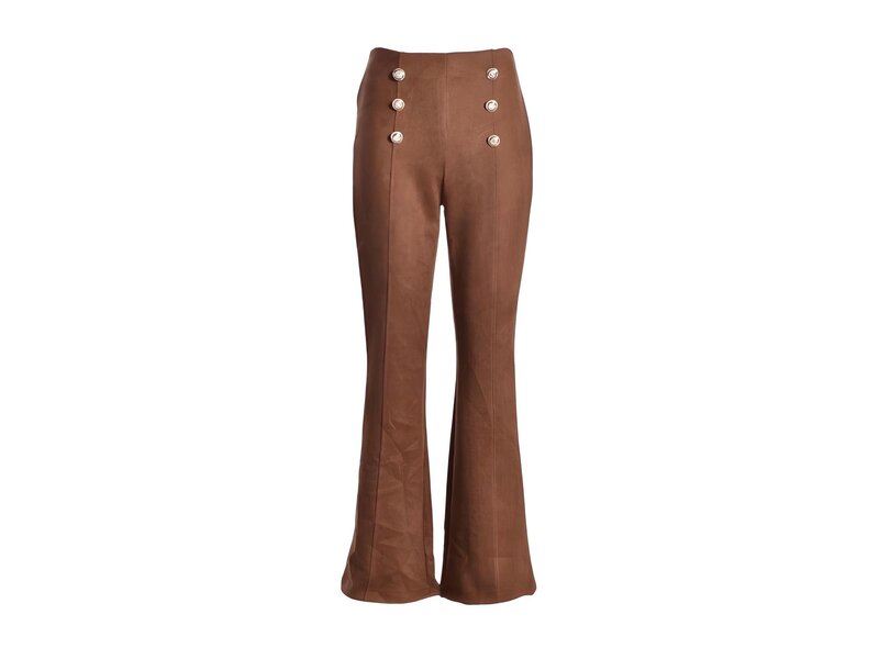 Suedine broek New York - Donker Camel