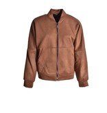 Suedine bomber jasje New York - Donker Camel