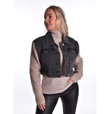 Jasje Bibi - Antraciet met licht taupe mouwen