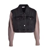 Jasje Bibi - Antraciet met licht taupe mouwen