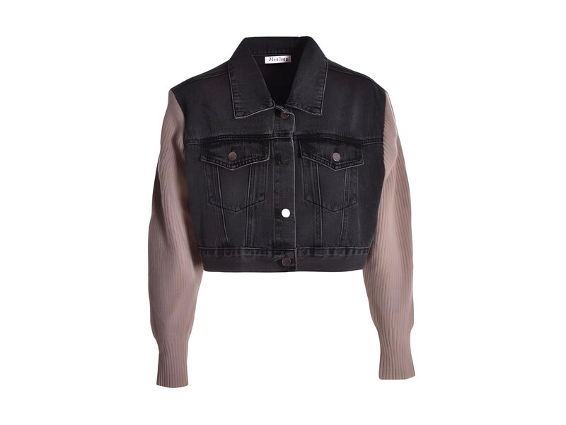 Jasje Bibi - Antraciet met licht taupe mouwen