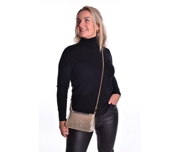 Tasje van echt Leer - Goud