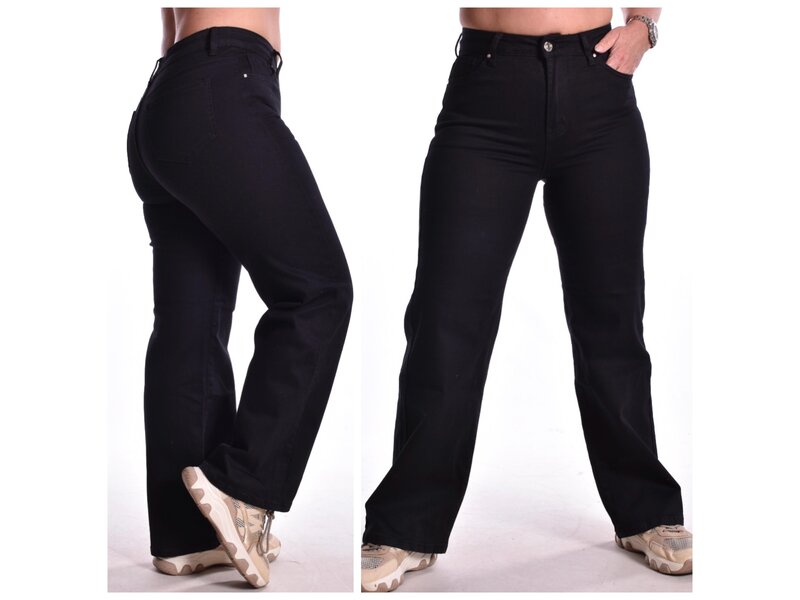 Goodies Wide Leg Color (DJ2498) - Zwart