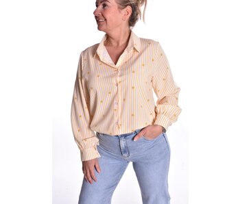 Blouse Be my Valentine - Geel