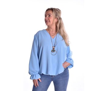 Ballontop met Ketting - Lichtblauw