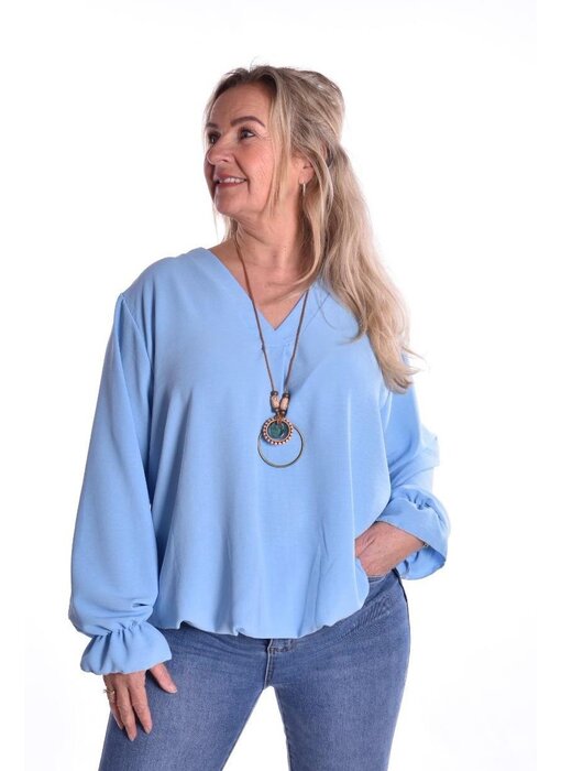 Ballontop met Ketting - Lichtblauw