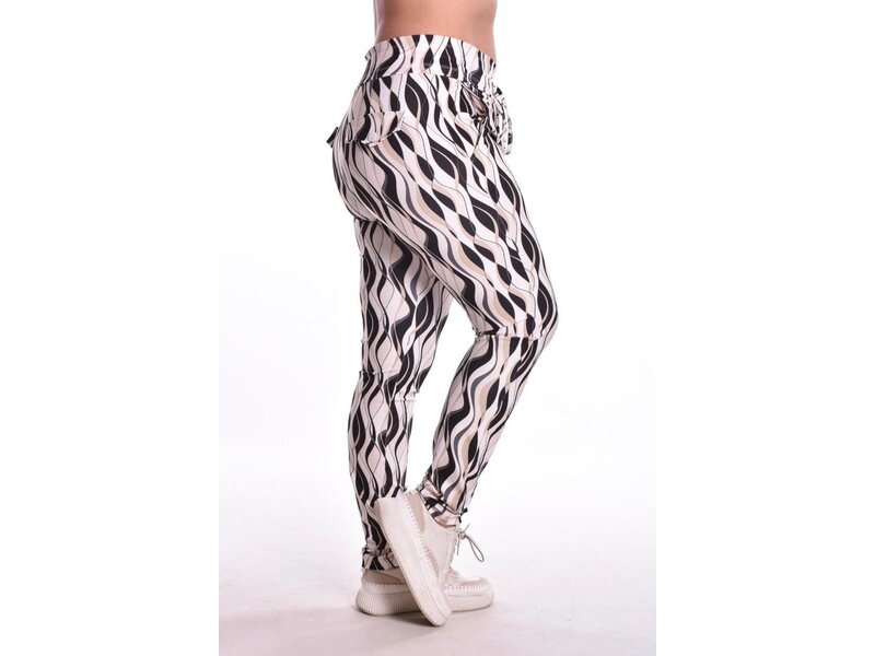 Luxe Travelstof Broek Pam - Zwart