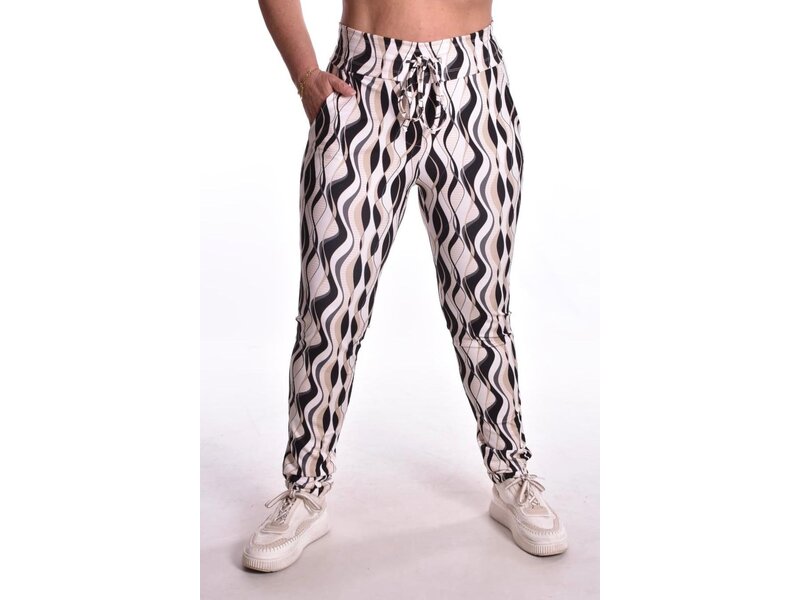 Luxe Travelstof Broek Pam - Zwart