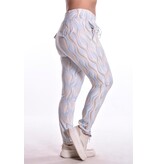 Luxe Travelstof Broek Pam - Lichtblauw