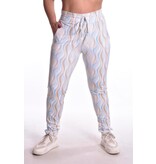 Luxe Travelstof Broek Pam - Lichtblauw