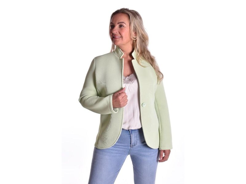 Scuba jasje blazer model - Pistache