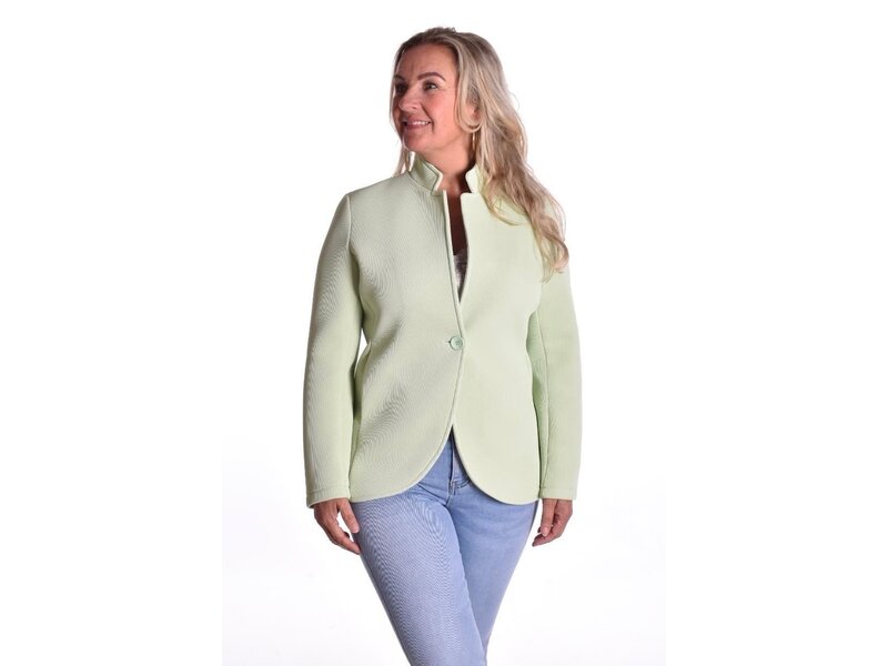 Scuba jasje blazer model - Pistache