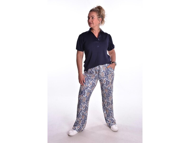 Travel top Jeltje  - Donkerblauw