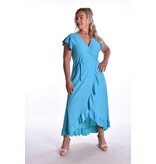 Overslag Jurk Bibi - Turquoise