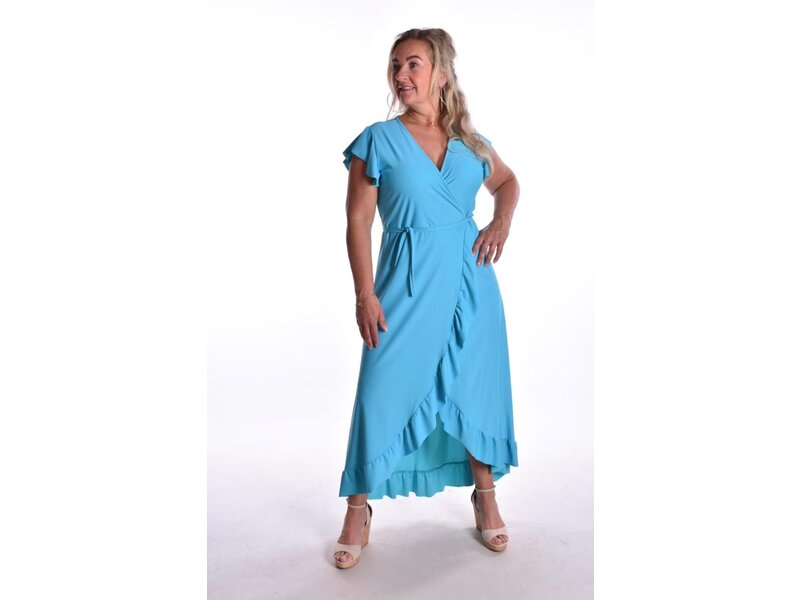 Overslag Jurk Bibi - Turquoise