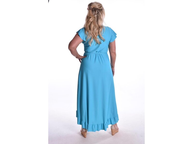 Overslag Jurk Bibi - Turquoise