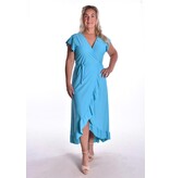 Overslag Jurk Bibi - Turquoise