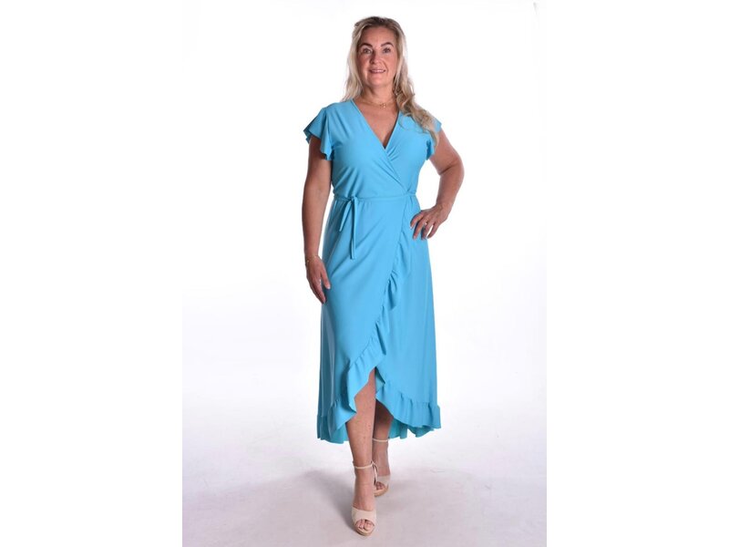 Overslag Jurk Bibi - Turquoise