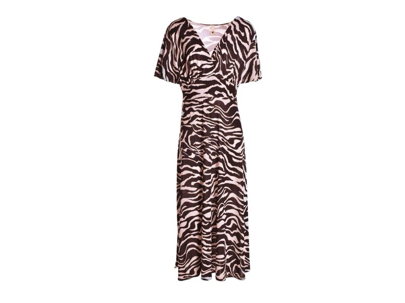 Jurk Pam - Zebra Donkerbruin-Wit