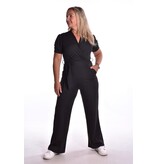 Luxe travelstof Jumpsuit - Zwart