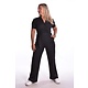 Luxe travelstof Jumpsuit - Zwart