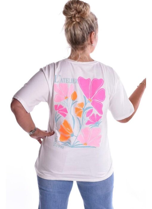 T-shirt Paris van Mooij - Roomwit