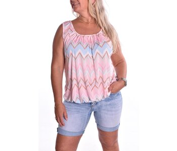 Ballontop Zig Zag - Pastel Roze