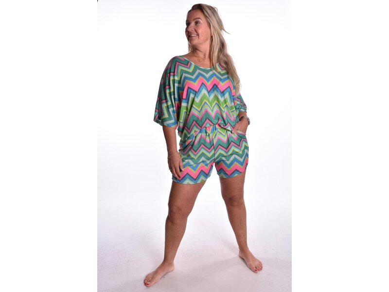 2 piece Zigzag Set - Felgroen