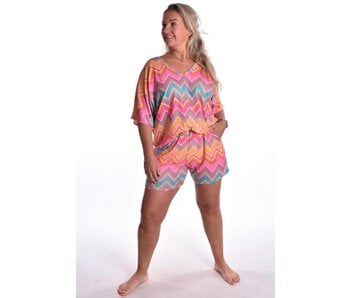 2 piece Zigzag Set - Fuchsia
