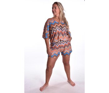 2 piece Zigzag Set - Choco/Brique