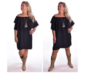 Jurk met ketting - Zwart