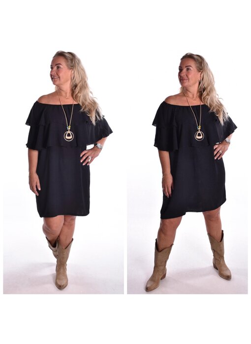 Jurk met ketting - Zwart