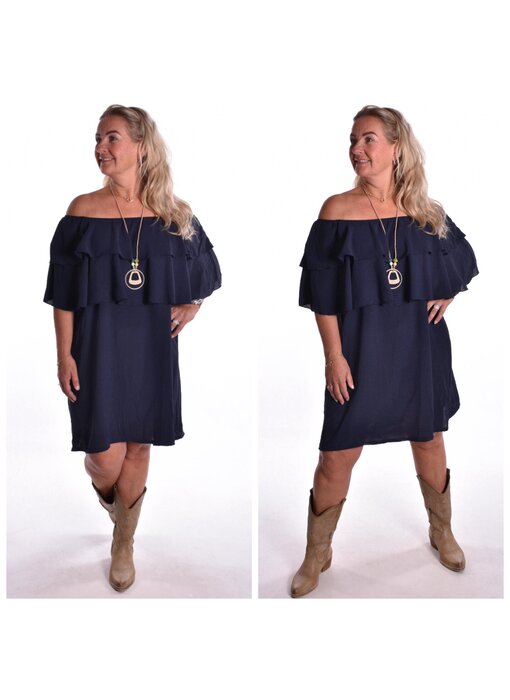 Jurk met ketting - Donkerblauw