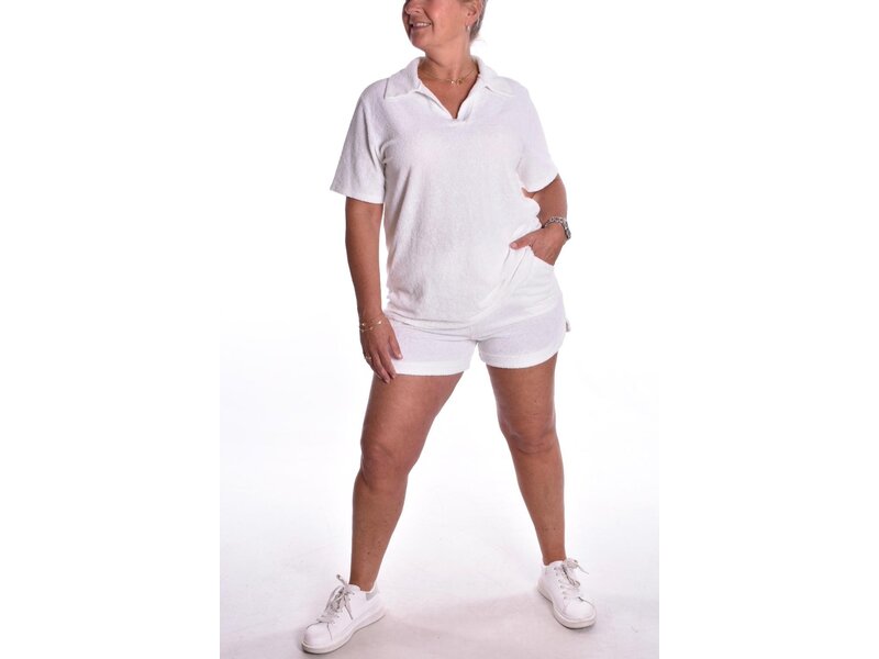 2 delige Luxe Badstof Set - Wit