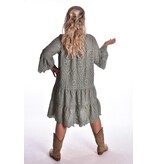 Jurk Broderie - Legergroen