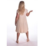 Jurk Plissé Pastel - Beige