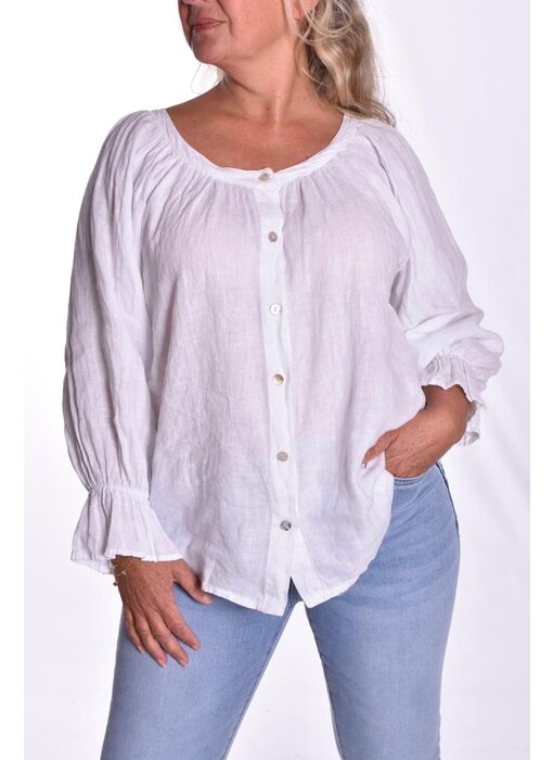 Blouse Pure Linnen - Wit
