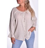 Blouse Pure Linnen - Beige