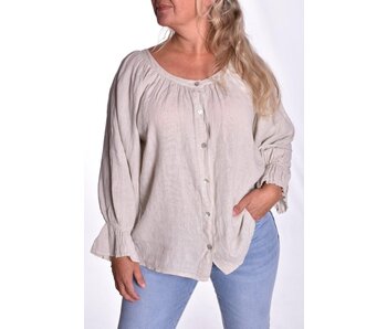 Blouse Pure Linnen - Beige