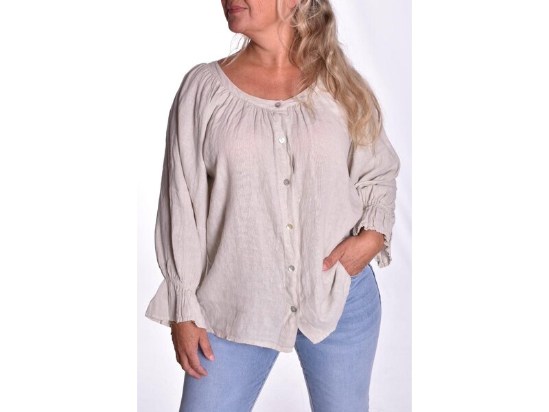 Blouse Pure Linnen - Beige