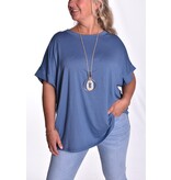 Top Linda met Ketting - Jeansblauw