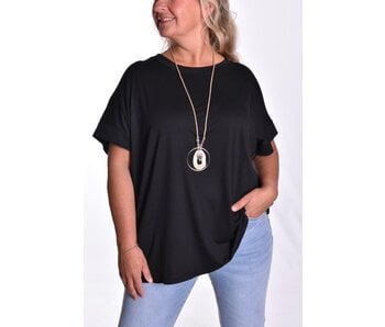 Top Linda met Ketting - Zwart