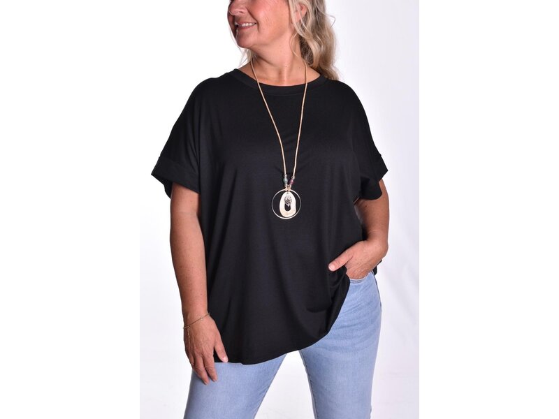 Top Linda met Ketting - Zwart
