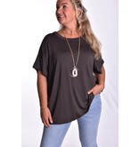 Top Linda met Ketting - Donkerbruin