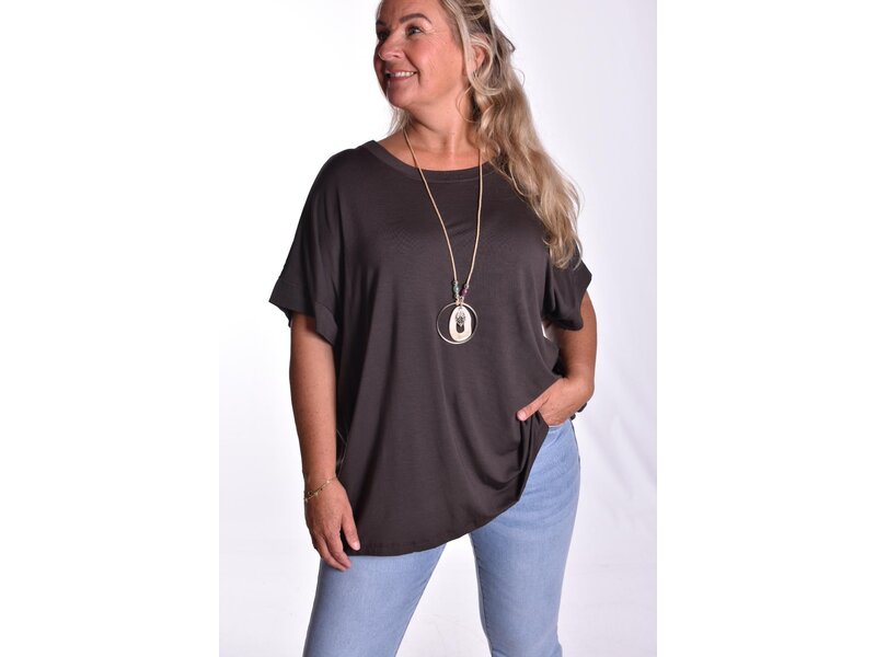 Top Linda met Ketting - Donkerbruin