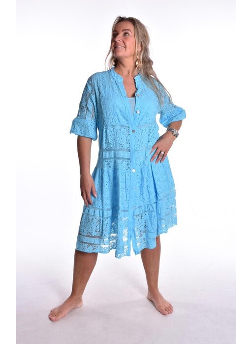 Jurk Doorgeknoopte Liefde - Turquoise