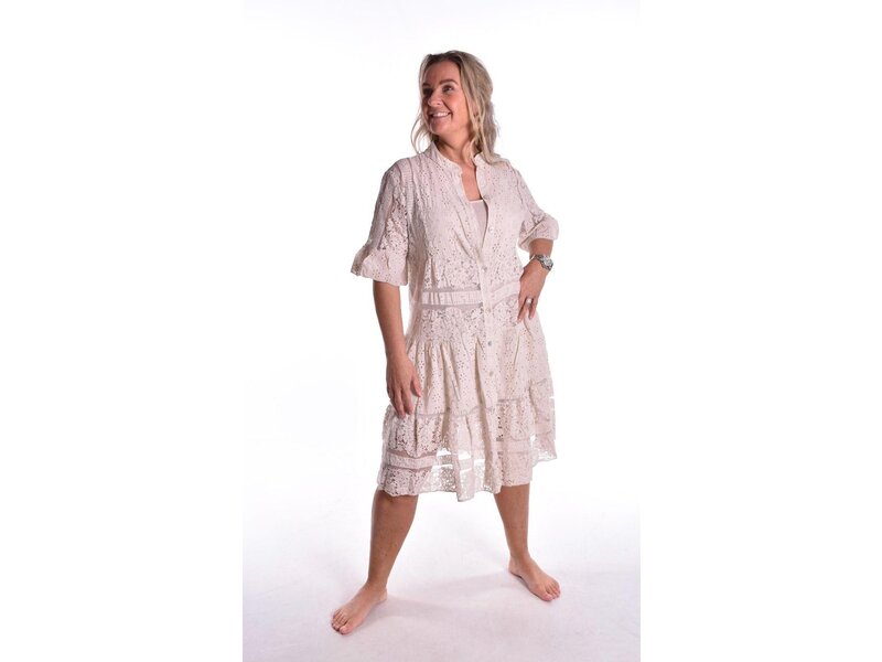 Jurk Doorgeknoopte Liefde - Beige