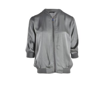 Satin Bomber - Licht legergroen