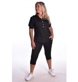 Luxe Travel Capribroek Button - Zwart